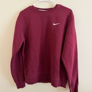 Nike Unisex Maroon Crewneck Sweatshirt | Nike Sweater